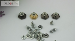 OEM clothing multi-color hexagon metal decorative rivet RL-RT022