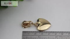 Handbag fittings cute heart shape copper teeth metal slider puller RL-ZP008(Large)