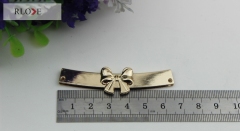 Clothing collar knot bow shape decorative gold metal corner protect RL-BCP22