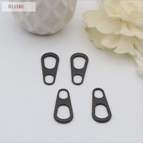 Handbag hardware accessories 3# oval shape matte gunmetal metal zipper puller RL-ZP021