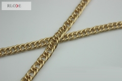 Gold 7mm double ring bag accessories metal chain RL-BMC031