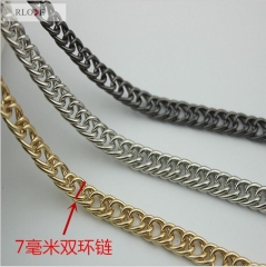 Gold 7mm double ring bag accessories metal chain RL-BMC031