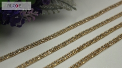 Shiny gold purse diamond decorative metal chain RL-BMC017