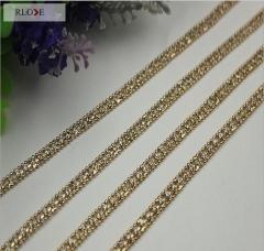 Shiny gold purse diamond decorative metal chain RL-BMC017