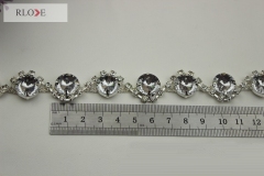 Hardware accessories shiny silver diamond metal chain for bag RL-BMC023