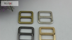 Factory price zinc alloy metal strap adjuster slide buckle in stock RL-BAB007