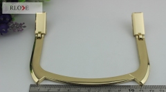 Wholesale handbag accessories zinc alloy gold metal bag handle RL-HBH004