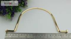 Decorative handbag hardware accessory gold metal bag handle RL-HBH013