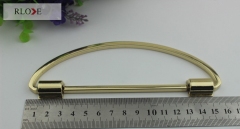 Tote bag hardware zinc alloy gold D shape metal handle for handbag RL-HBH009