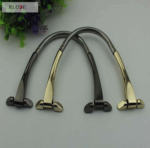 Custom made shiny gold zinc alloy handbag handle RL-HBH018