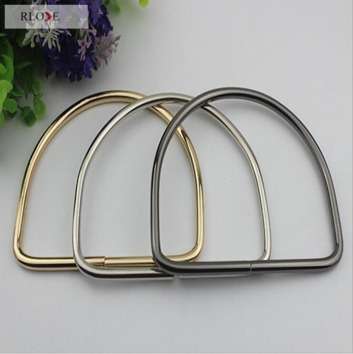 Light gold metal handbag round bag handle for bag parts RL-HBH001