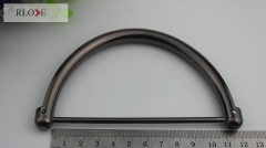 Simple custom D shape zinc alloy metal handbag handle RL-HBH024