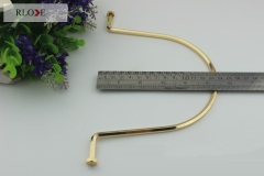 Decorative handbag hardware accessory gold metal bag handle RL-HBH013