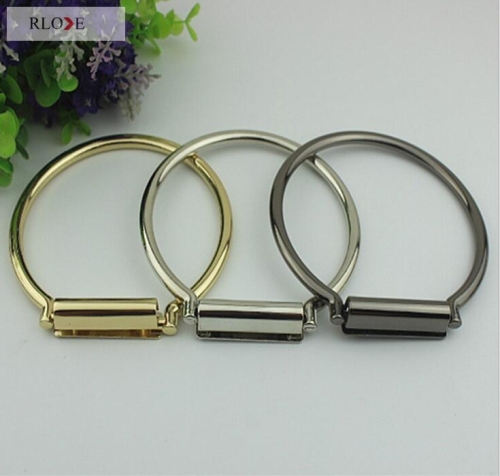 DIY simple round shape various color evening bag metal handle RL-HBH011