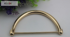 Simple custom D shape zinc alloy metal handbag handle RL-HBH024