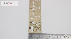 Custom Premium 17.5X3.5CM Polished Shiny Gold Metal Shoelace Charms RL-SIP008