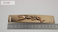 Shoes Accessories Iron 14x2.8cm golden Leopard Metal Sheet RL-SIP001