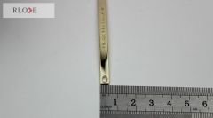 High quality gold metal debossed logo shoelace tags RL-SIP016