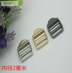 Wholesale Custom Bag Adjustable 20 MM Metal Tri-Glide Ladder Lock Buckle For Backpack RL-BAB025