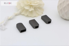 High end gunmetal color metal zipper end clips for handbag RL-HCEC008