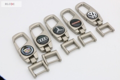 Automotive business car ring leather woven small gifts key chain horseshoe buckle RL-KRB007
