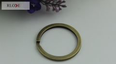 Shiny gold 29mm round flat key rings RL-KR004