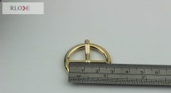 Women casual leather belt accessories zinc alloy round gold metal pin belt buckles RL-BPB012-25MM