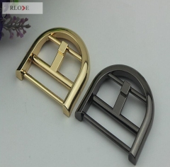China Factory Custom Bag Zinc Alloy Half-round Clip Pin Belt Buckle RL-BPB010