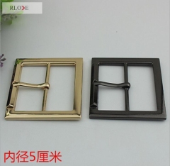 Simple design zinc alloy 50mm metal pin belt buckle RL-BPB014