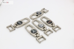 Automotive business car ring leather woven small gifts key chain horseshoe buckle RL-KRB007