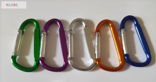 Multi-colorful Flat D Shaped Aluminium Alloy Carabiner Hook RL-CH017