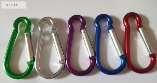 Designed aluminum alloy spring snap hook metal gourd carabiner hook RL-CH016