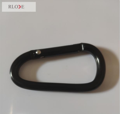 China supplier quick release black aluminum carabiner hook RL-CH012