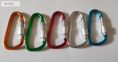 Aluminum Alloy Swivel Hiking Carabiner Hook With Screw Lock RL-CH023