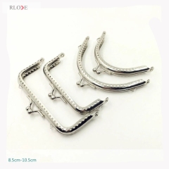 Wholesale 8.5cm 10.5cm Silver Smooth Handbag Coin Kiss Lock Metal Purse Frame RL-PMF0030(8.5/10.5CM)