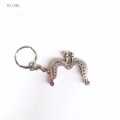 Wholesale DIY 4cm Metal M Shape Kiss Clasp Mini Clip Sewing Coin Purse Bag Frames With Key Ring RL-PFM0001