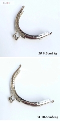 Wholesale 6.5 /8.5/10.5 cm Silver Holes Sew In Coin Handbag Metal Purse Frames RL-PMF0031-0038