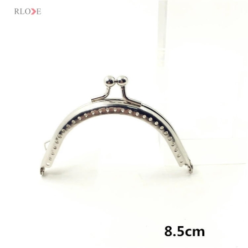 Wholesale 8.5cm 10.5cm Silver Smooth Handbag Coin Kiss Lock Metal Purse Frame RL-PMF0030(8.5/10.5CM)