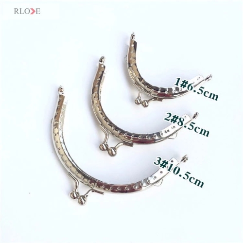 Wholesale 6.5 /8.5/10.5 cm Silver Holes Sew In Coin Handbag Metal Purse Frames RL-PMF0031-0038