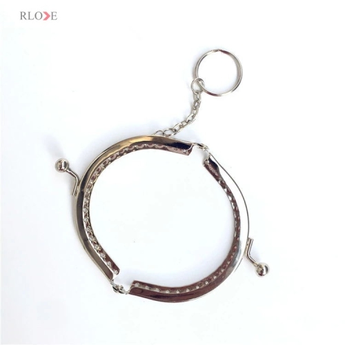 8.5cm High Quality DIY Clutch Silver Nickel Purse Frame Metal Coin Purse Frame RL-PMF0058