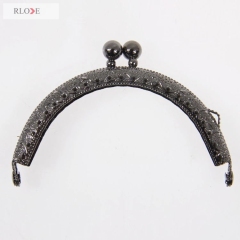 DIY 8.5cm coin kiss lock purse frames half round metal purse frame RL-PMF0061-0062
