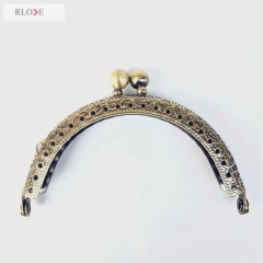 DIY 8.5cm coin kiss lock purse frames half round metal purse frame RL-PMF0061-0062