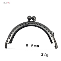 Wholesale 8.5cm Arc Smooth Ball Kiss Clasp Metal Sew In Coin Purse Frame RL-PMF0068