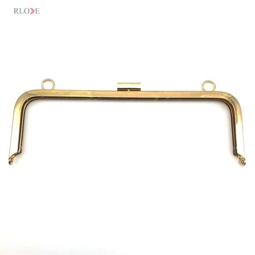 22.7 x 7.5CM Handbag Decorative Rectangle Head Lock Light Gold Clutch Purse frame For Bag Accessories