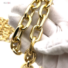 Custom Made Bag Hardware 1 Meter Aluminum Light Gold Metal Chain For Handbag Accessories 3.66MM Thickness