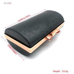 Fashion Style Rose Gold Bow-knot Head Plastic Box Metal Frame For Purse Clutch Bag Accessories 8.7 x 4.7 Inches