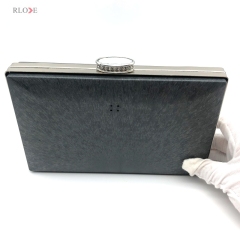 Diamond Decoration Oval Head Regular Rectangle Evening Bag Box Clutch Purse Frame Silver And Gold Color