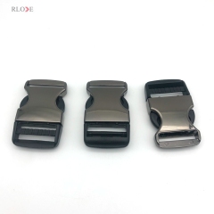 Bag Accessories 3 Color Gunmetal / Gold / Silver Half Plastic And Metal Quickly Release Buckles 32 MM For Pet Collar