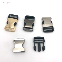 Bag Accessories 3 Color Gunmetal / Gold / Silver Half Plastic And Metal Quickly Release Buckles 32 MM For Pet Collar
