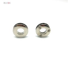 OEM Factory Custom Shiny Smooth Nickel 11 MM Round Shape Bag Metal Eyelets With Back Side 3 Screws